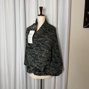 Lululemon Vinyasa Snap Scarf Green Camo Convertible Wrap OS NWT
